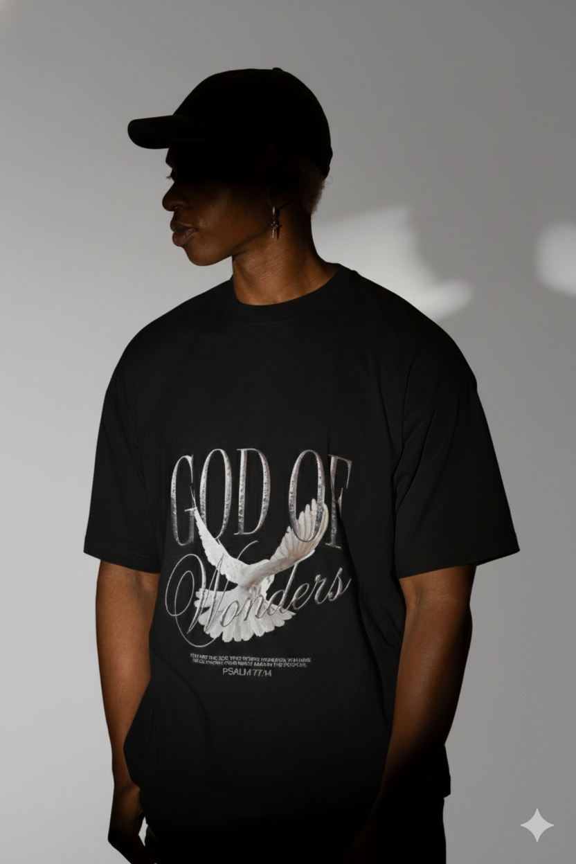 Camiseta Oversized God of Wonders – O Criador de Maravilhas