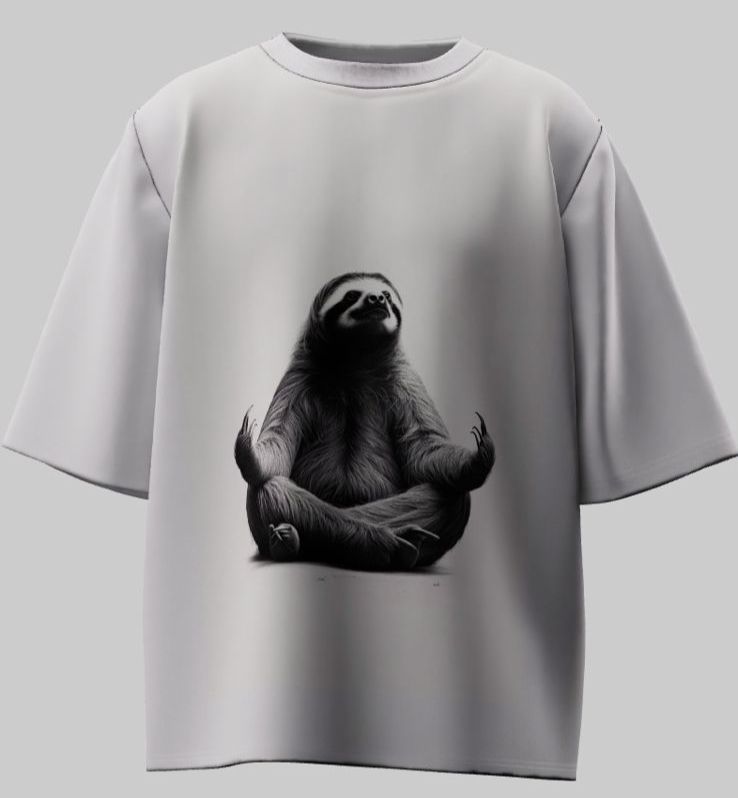 Camiseta Oversized Mars Essential - Meditação Zen: Preguiça Astral