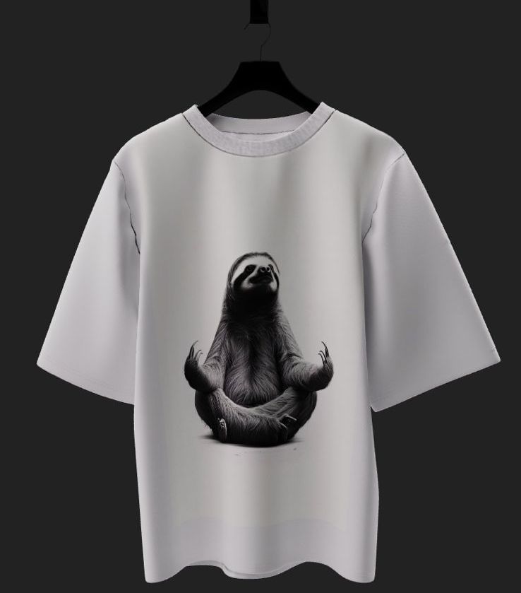 Camiseta Oversized Mars Essential - Meditação Zen: Preguiça Astral