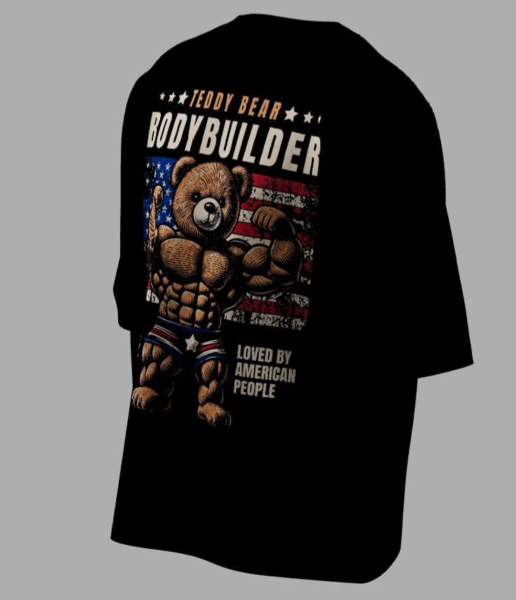 Camiseta Oversized Mars Essential - Iron Teddy: Fisiculturista Americano