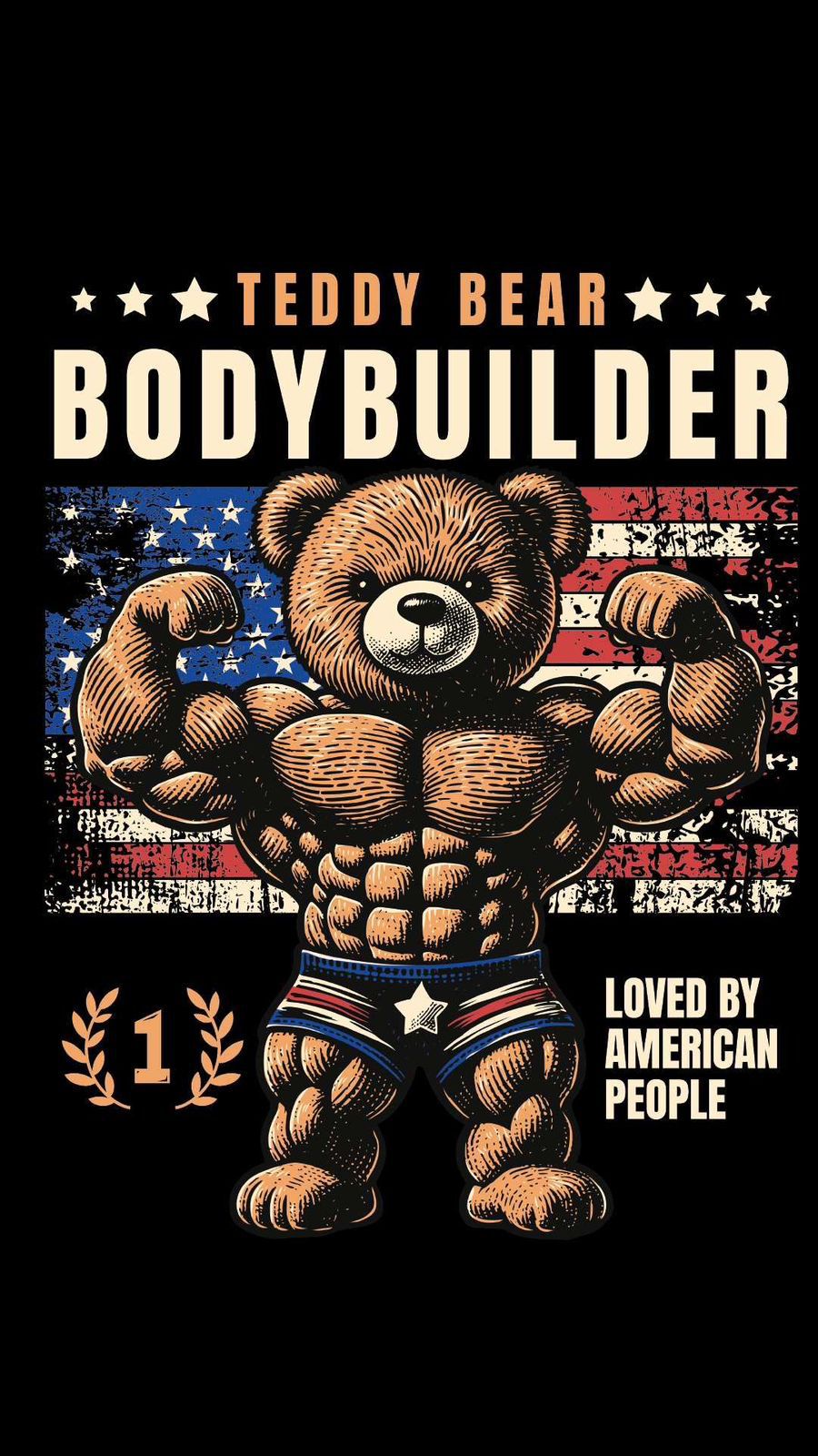 Camiseta Oversized Mars Essential - Iron Teddy: Fisiculturista Americano