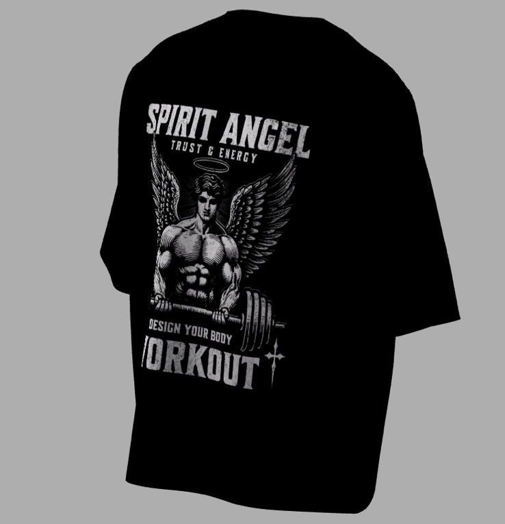 Camiseta Oversized Mars Essential - Anjo Espiritual: Treino Divino