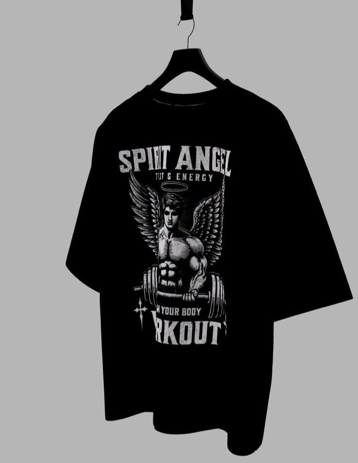 Camiseta Oversized Mars Essential - Anjo Espiritual: Treino Divino