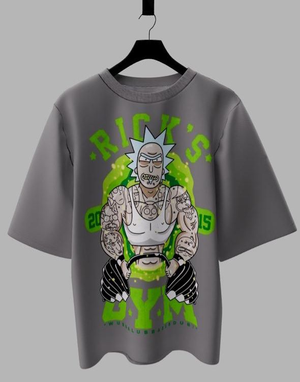 Camiseta Oversized Mars Essential - Rick's Gym: Wubba Lubba Dub Dub