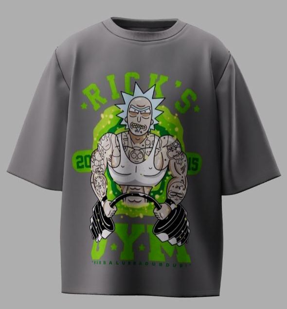Camiseta Oversized Mars Essential - Rick's Gym: Wubba Lubba Dub Dub
