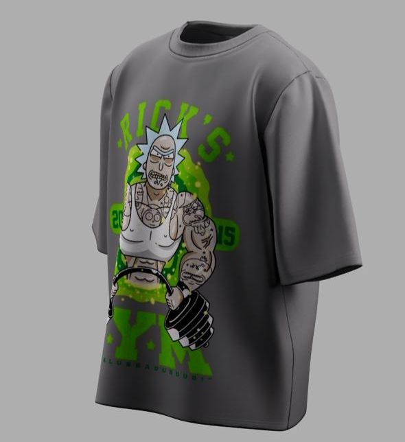 Camiseta Oversized Mars Essential - Rick's Gym: Wubba Lubba Dub Dub