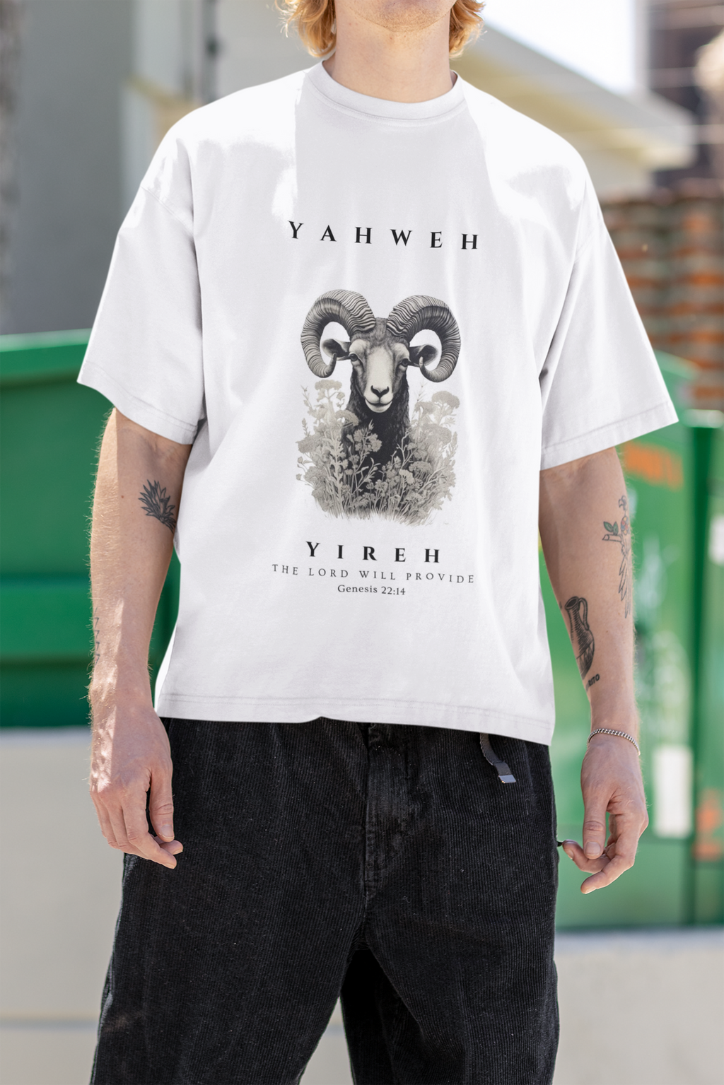 Camiseta Oversized Yahweh – O Senhor Proverá (Gênesis 22:14)